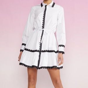 Cynthia Rowley Cecily Embroidered Shirt Dress XS